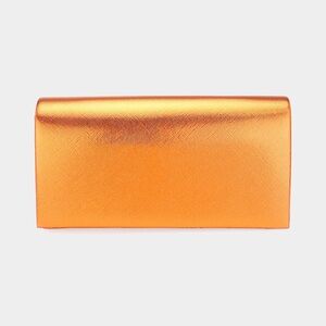 Orange Rhinestone Gorgeous Evening Clutch With Strap